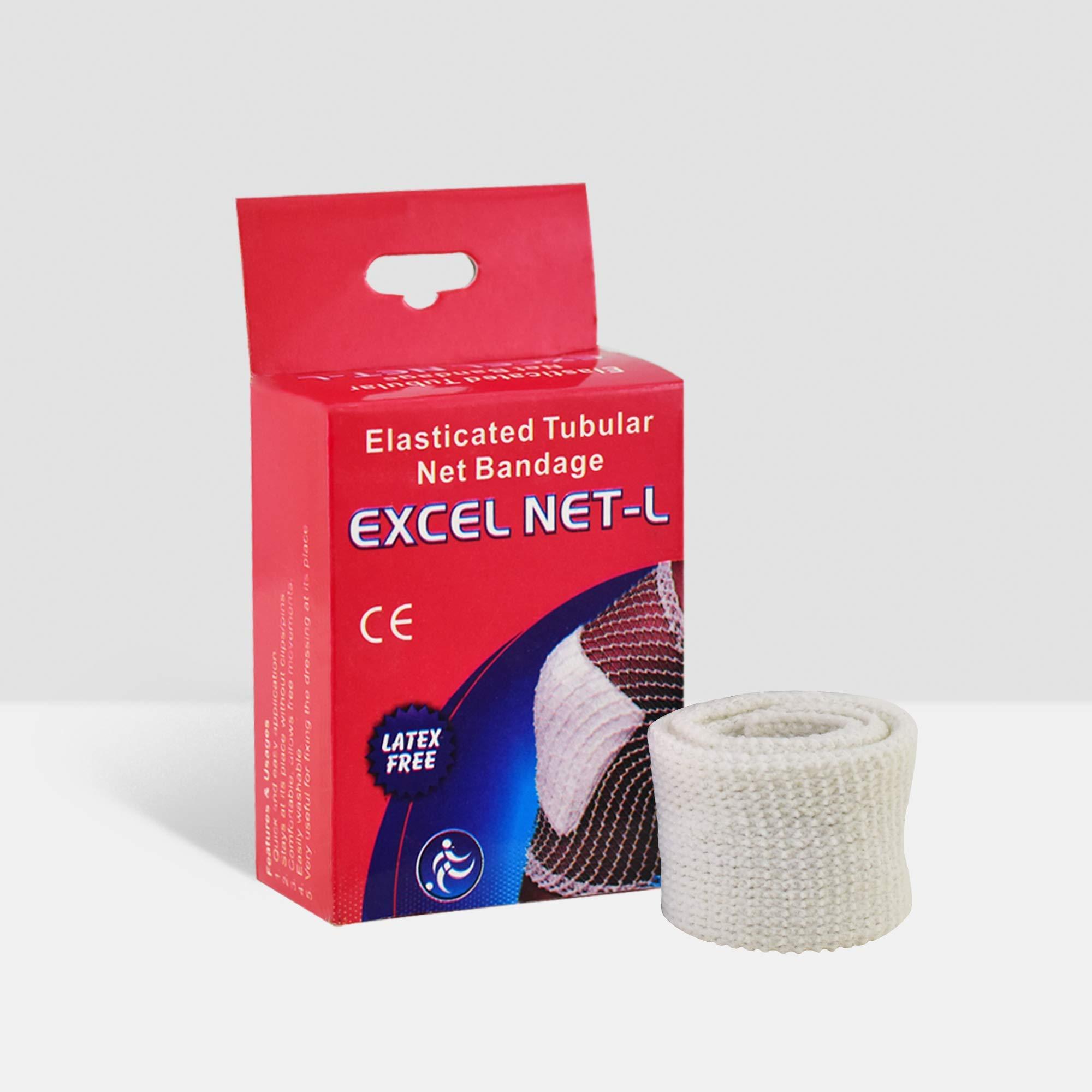 DR SABHARWAL'S Dr Sabharwal\'s Elasticated Tubular Net Bandage Elastic Net Wound Dressing, Tubular Gauze Stretch Bandage First-aid Dressing Wrap, Veterinary Size (3cm x 10m)