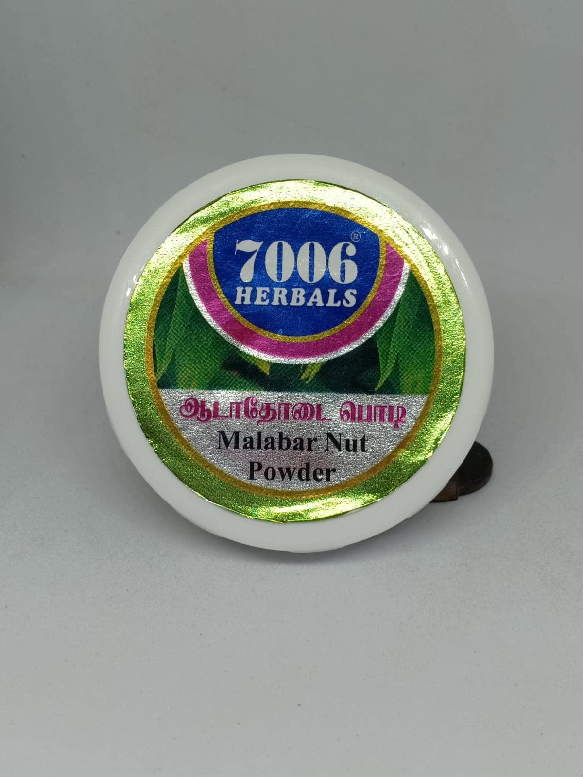 7006 HERBALS 7006 Herbals Malabar Nut Powder 100g/ / ADHATODA VASICA/Pack of 3/ 300g (3)