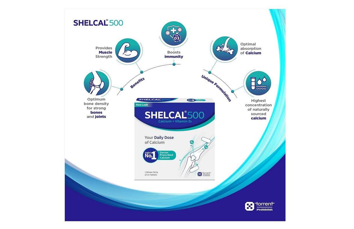 Shelcal Shelcal-500 - Strip of 15 Tablets
