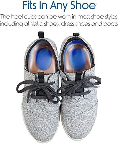 Perriha Fashion Perriha Fashion Combo | Gel Heel cups Silicon Heel Pad for Heel Ankle Pain | Heel Pads Snugs for Shoe Too Big Men Women | 1*Pair (BLUE HEEL)