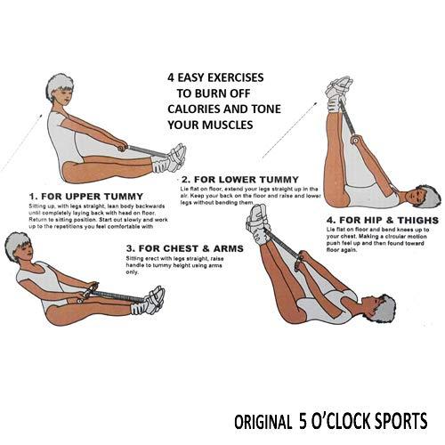 5 O'Clock Sports 5 O'CLOCK SPORTS Combo of 3 Single Spring Tummy Trimmer with Tummy Twister and Ab Roller for Men and Women (Multicolor)