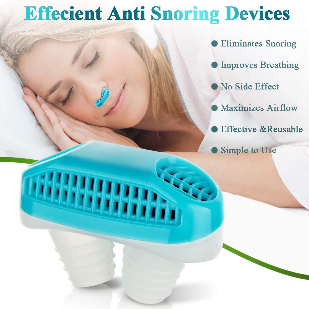 APURK APURK 2 in 1 Nose clip Snoring Solution Snore Stopper Nose Vents Plugs Clip Air Purifier,Anti Snoring Devices Stop Snoring Sleep Aid Nasal Dilator Snore Reducing Aids for Men Women