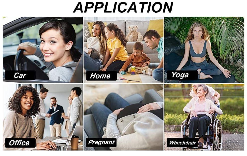 Glaceon Glaceon Car Heightening Front Seat Cushion for Short People Driving,Hip(Coccyx/Tailbone) and Lower Back Pain Relief Butt Pillows,for Truck,Office Chair,Wheelchair (Black)