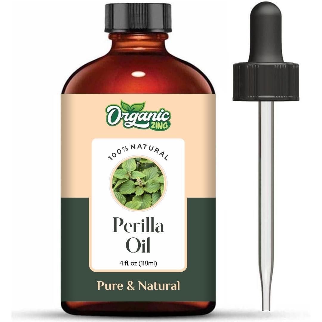 ORGANIC ZING Organic Zing Perilla (Perilla frutescens) Oil | Pure & Natural Carrier Oil for Aroma, Diffuser & Skincare - 118ml/3.99fl oz