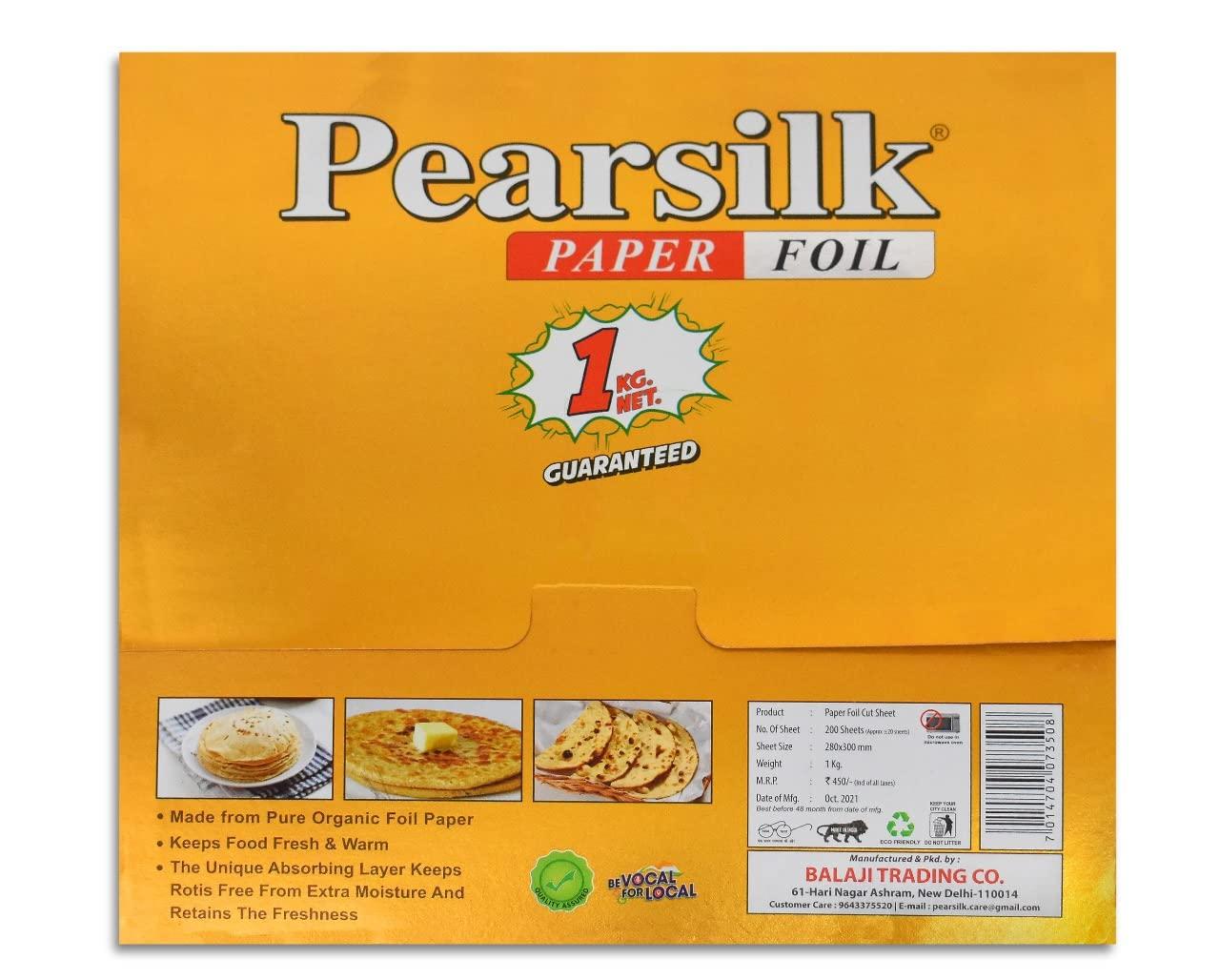 PEARSILK PEARSILK Foil Paper Sheets ,Food Wrap Paper Foil, 1 KG , 90 m