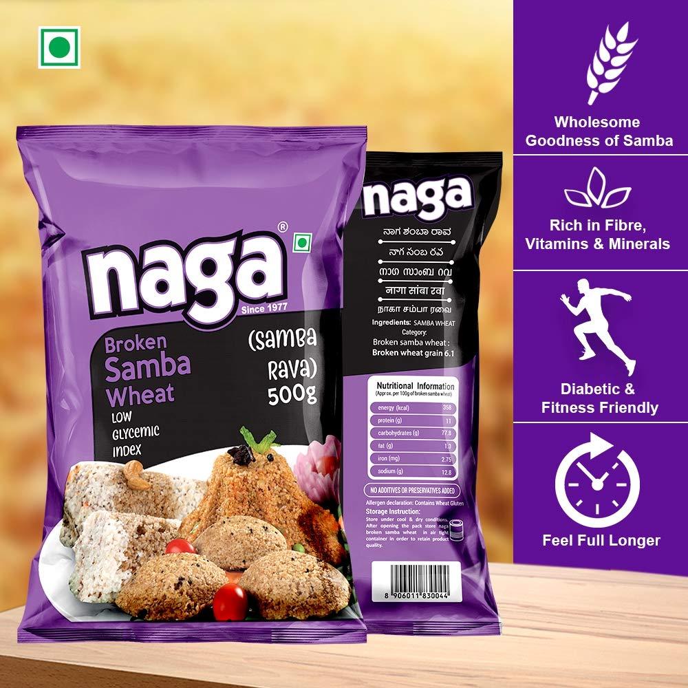 Naga Sooji Naga Sooji Samba Rava (Broken Wheat) Special 500 g