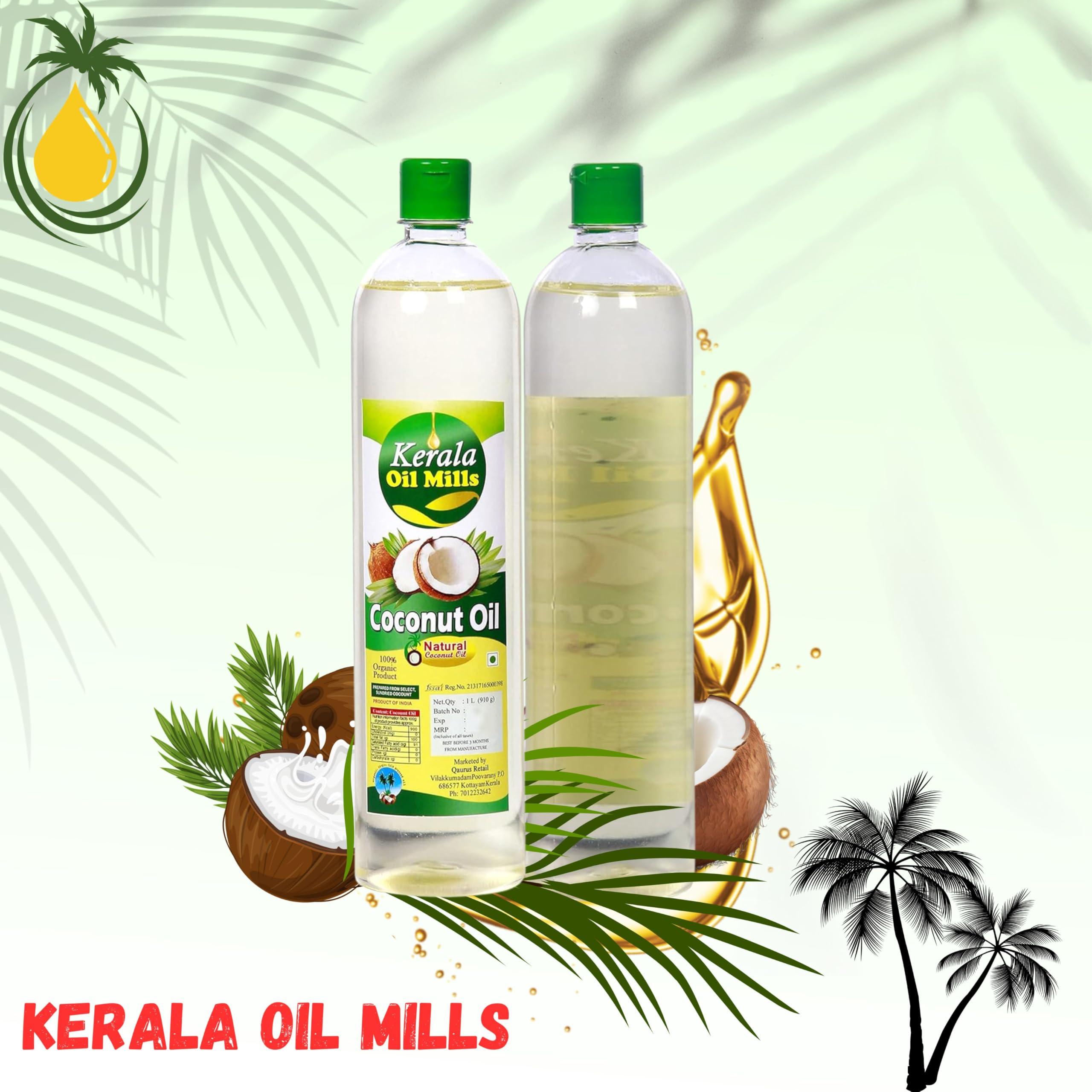 Kerala Oil Mills Kerala Oil Mills Coconut Oil [Cooking & Hair Oil] 100% Natural 1000 ml