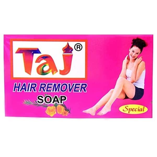 Dhanika Enterprises Taj Hair Removal Soap For Men & Women | Baal Saaf Karne Ka Sabun | Pack of 32 Soap