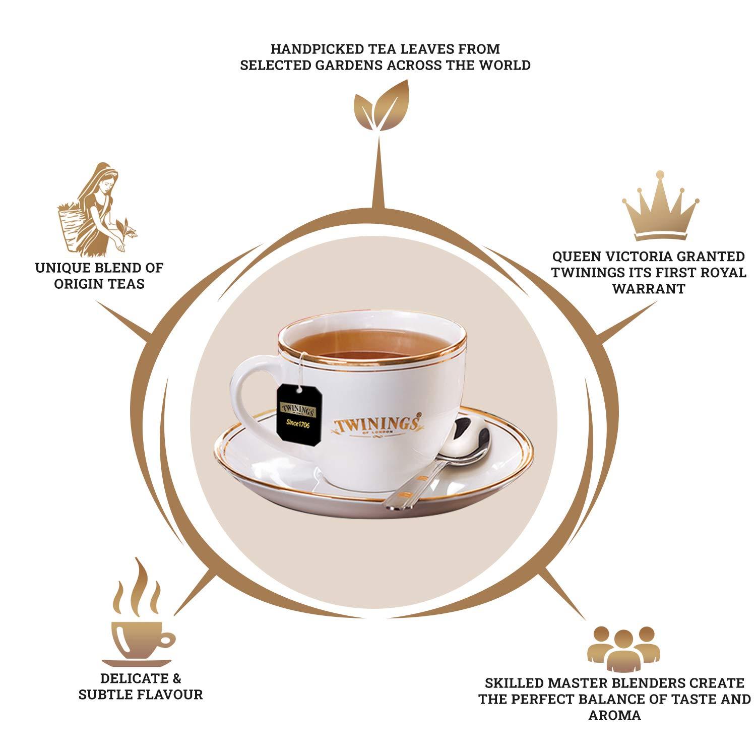 Twinings Twinings Darjeeling Tea,25 Teabags,Premium Black Tea,Twinings Origins,Light Strength,Delicate&Subtle,50 Gm,Pack of 25