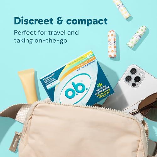 o.b. o.b. Applicator Free Digital Tampons, Regular, Super and Super Plus Multi-Pack - 40 Count