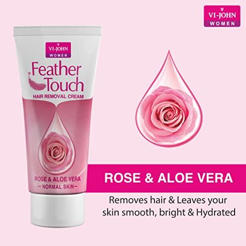 VI - JOHN VI - JOHN Feather Touch Hair Removal Lime, Rose and aloe vera Cream (40 Gram each, Set Of 10)
