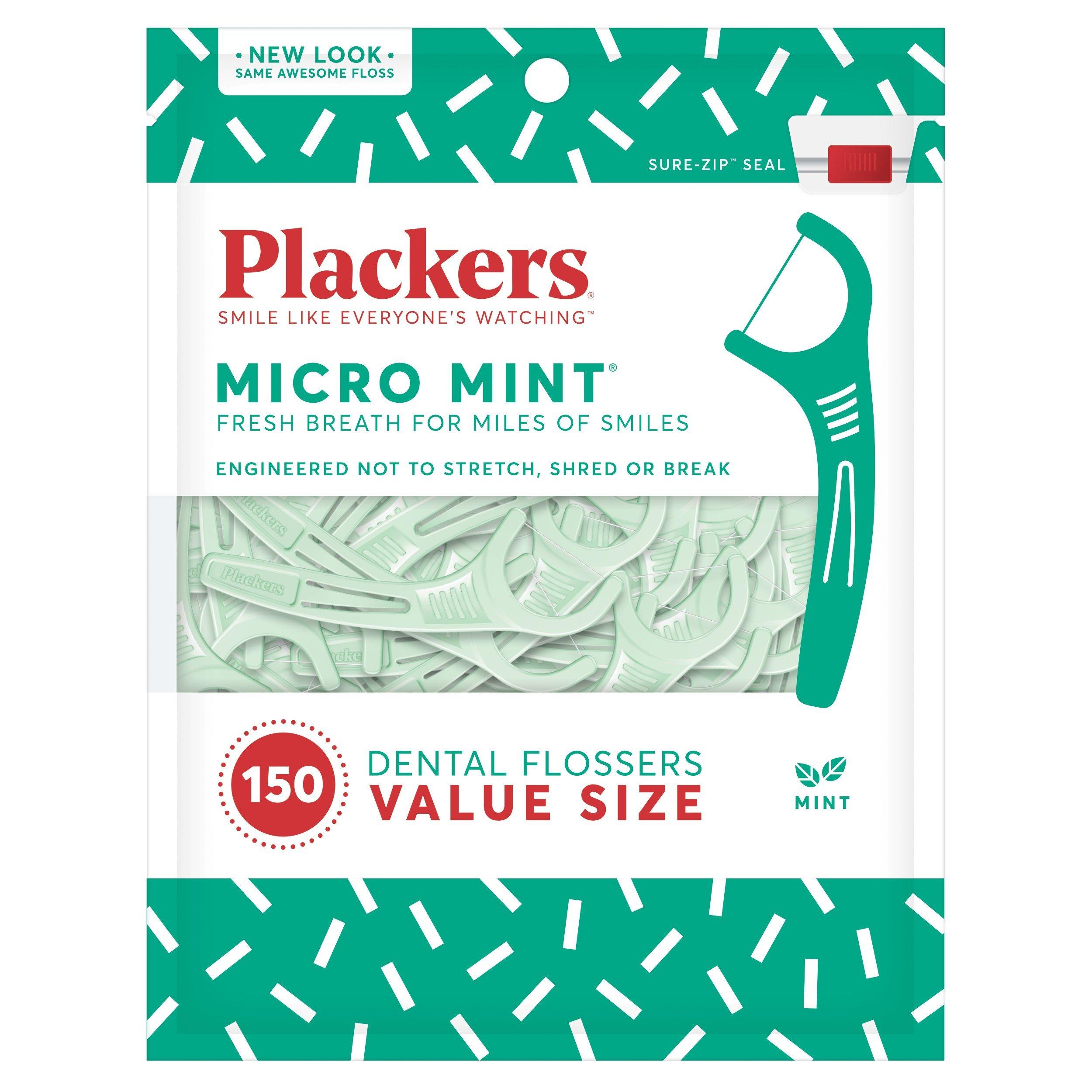 Plackers Plackers Micro Mint Dental Floss Picks, 150 Count, 2 Pack
