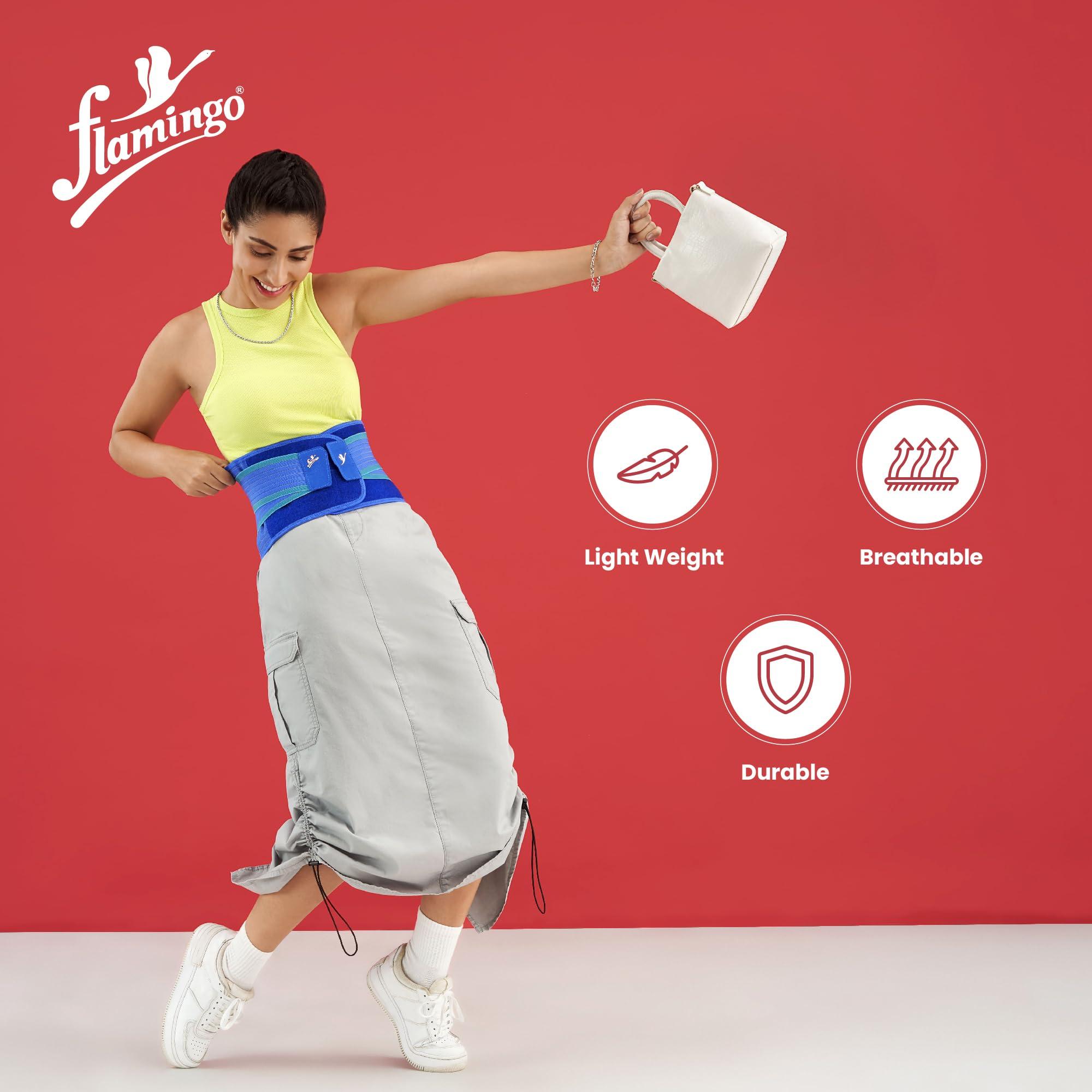 Flamingo Flamingo Premium Lumbar Sacro Support (L.S.Belt), Blue (L)