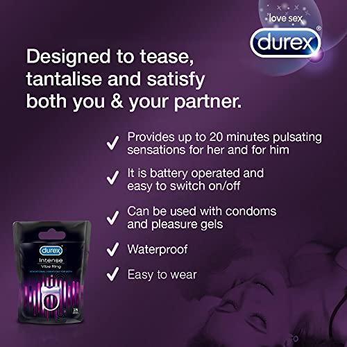 Durex Durex Condoms, Extra Thin - 10 Count & Durex Play Vibrations Massager Ring