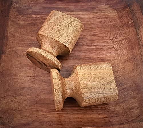 World Wood Craft Professional Wood Craft Neem Wood Eye Wash Cups - Ayurvedic Healing with Effective Eye Rinse Cleansing - Organic and Comfortable (Set of 2)