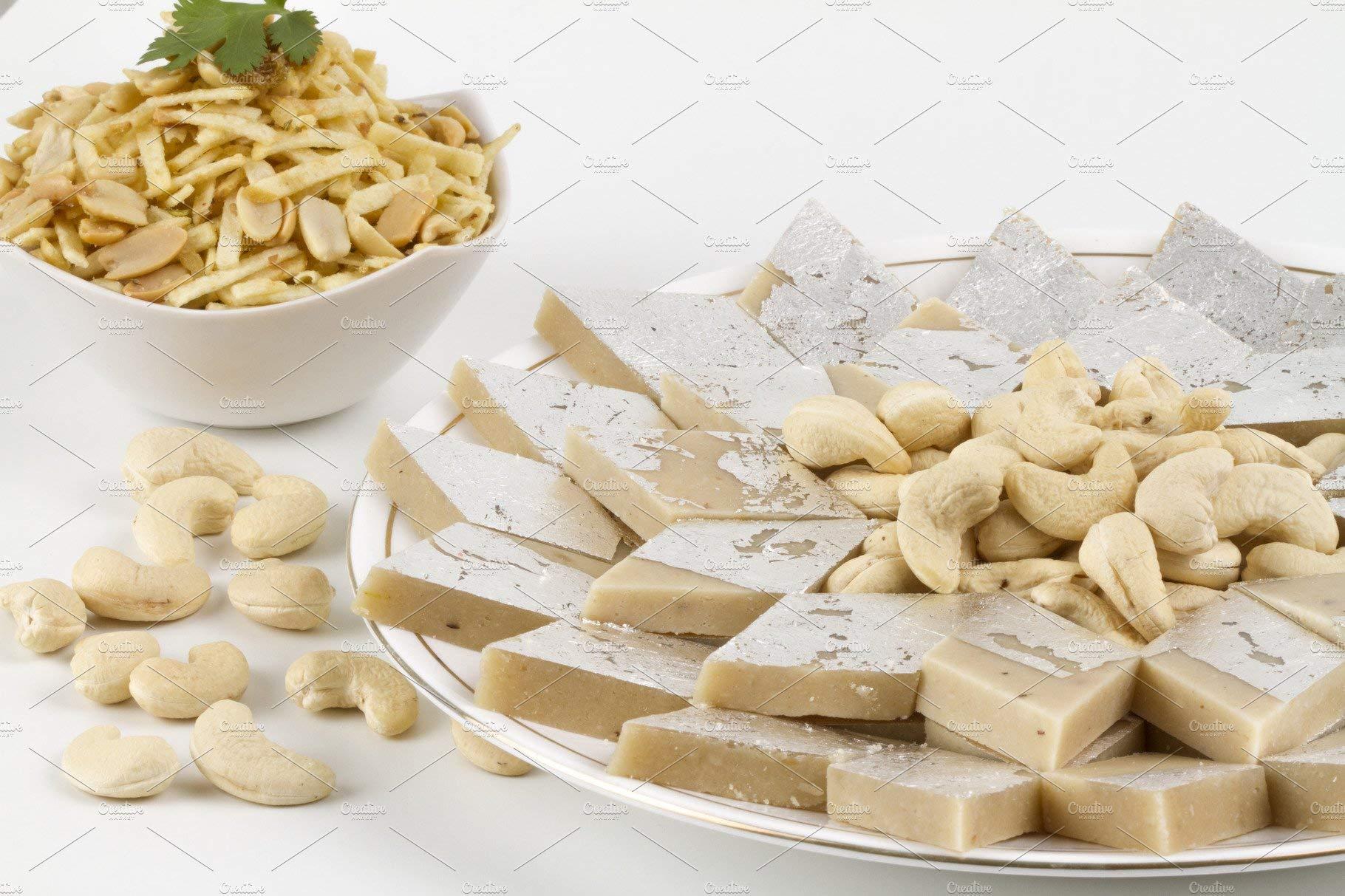 Generic Kaju Katli/Surat Special Silver Foil Kaju Katli