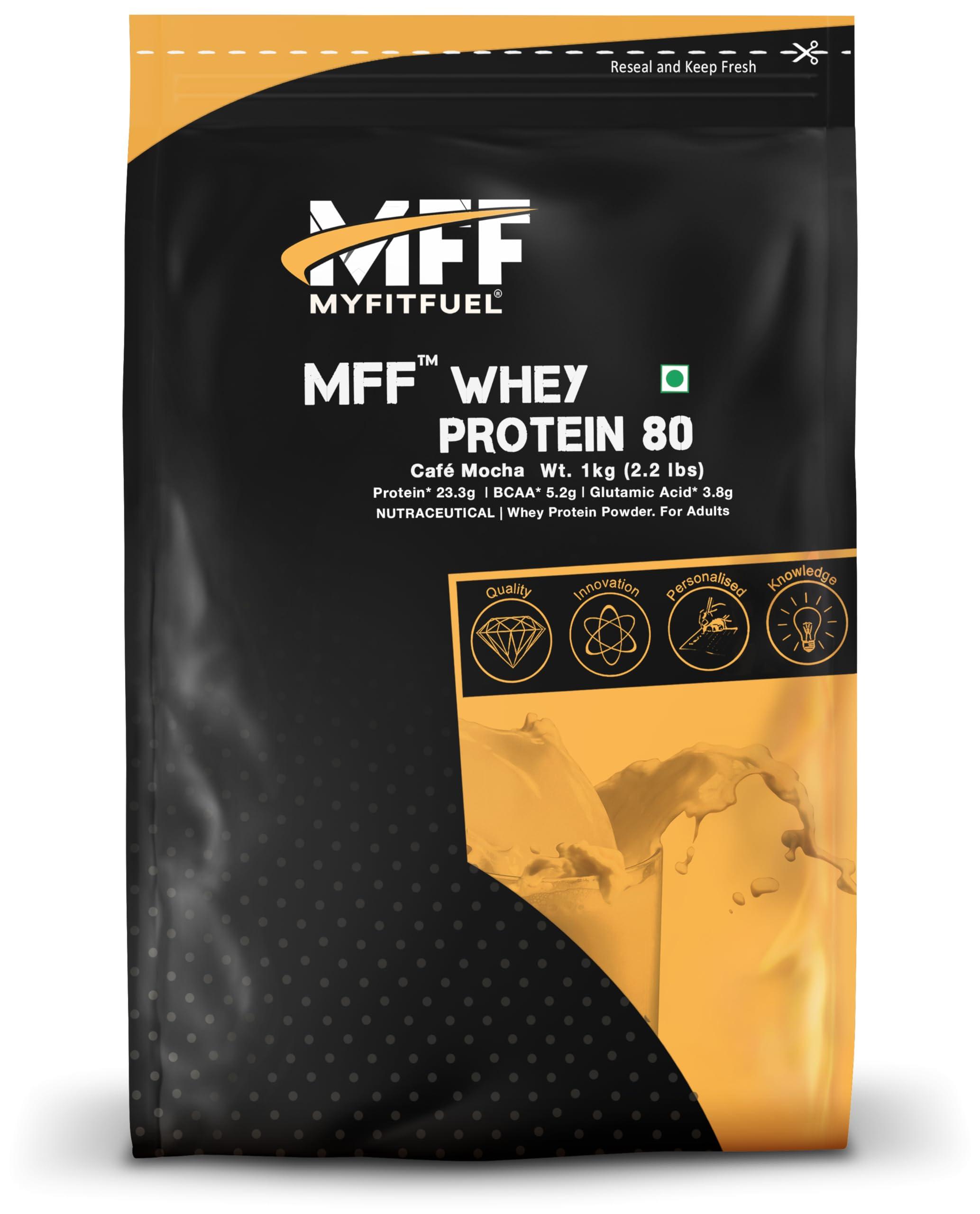MyFitFuel MyFitFuel MFF Whey Protein 80 | 1 Kg, 30 Servings (Café Mocha)