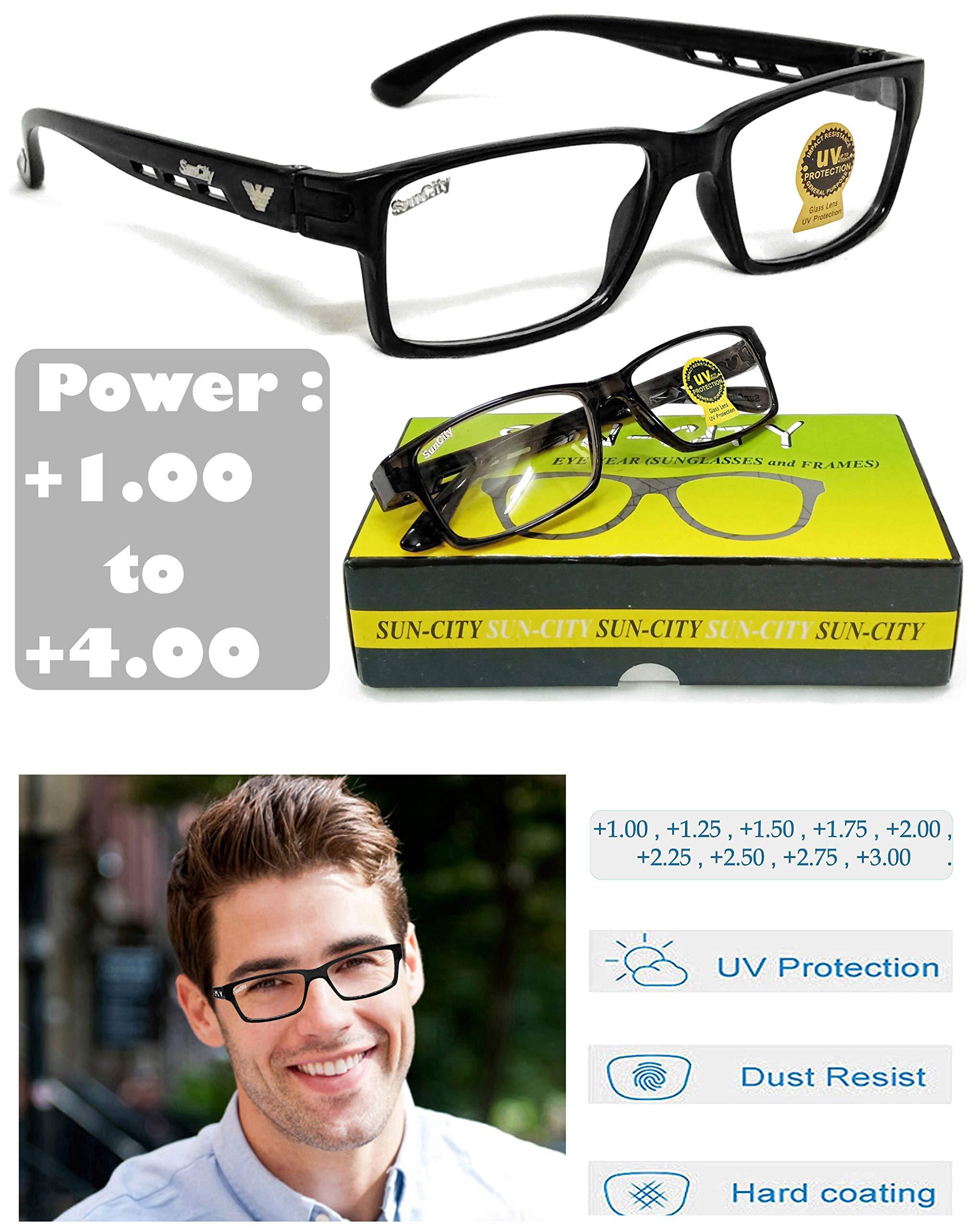 Sun City Sun City +1.00 to +3.50 Reading Glasses for Men and Women (+1.00 +1.25 +1.50 +1.75 +2.00 +2.25 +2.50