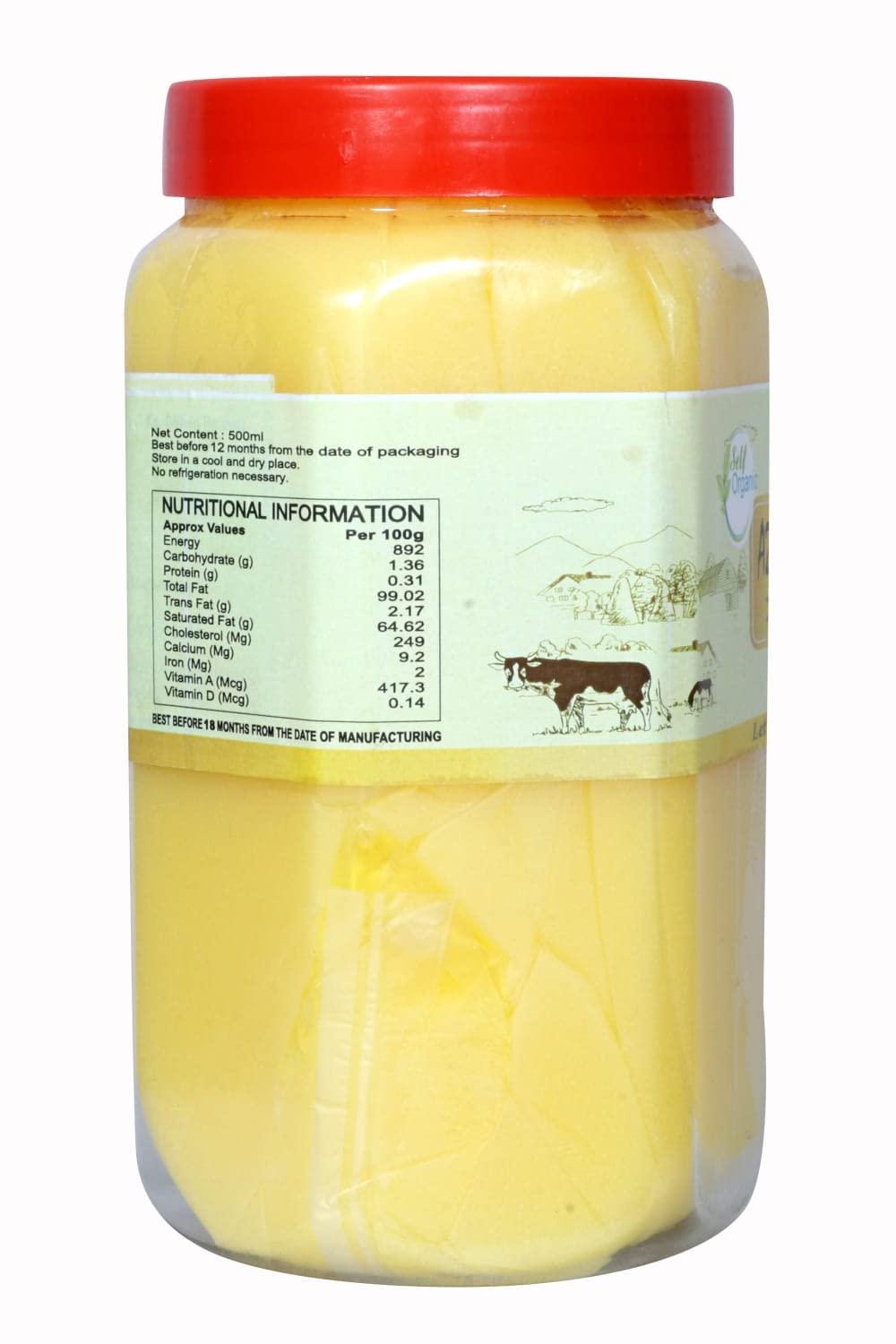 Self Organic Self Organic A2 Cow Milk Ghee Made with Vedic Bilona Method Fresh n Pure (900 Gram)