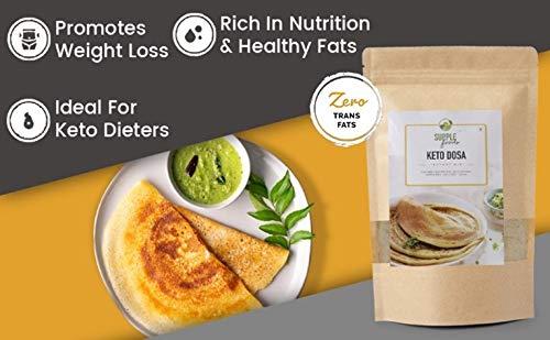 SUPPLE foods SUPPLE foods Keto Dosa Batter Instant Mix - 400g - Healthy Low Carb, High Protein & Low GI Diet - Easy to Cook Natural Plant Proteins Dosa Mix Powder - Gluten Free and Vegan