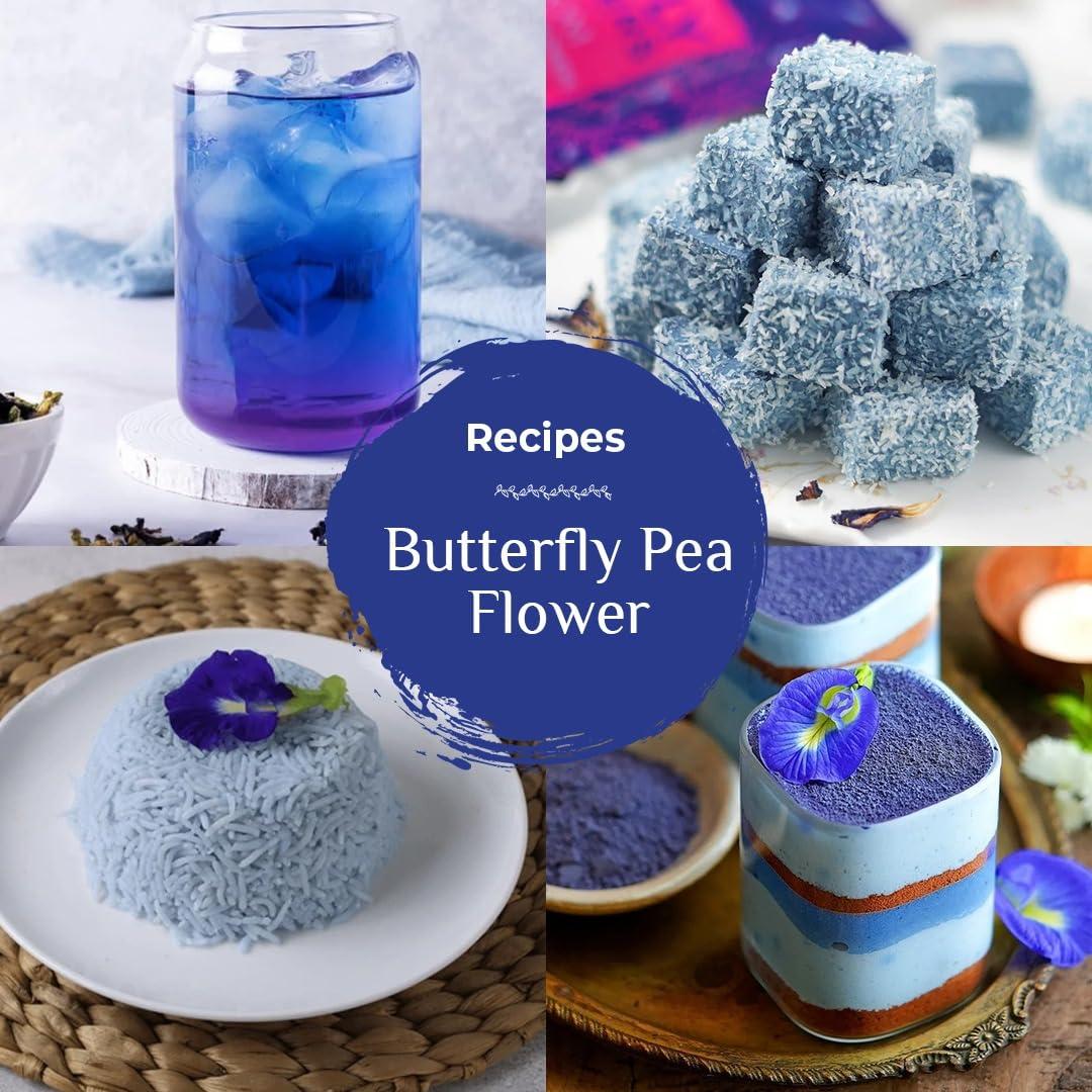 BLUE TEA BLUE TEA - Butterfly Pea Flower Tea - 100 Tea Bags (Plant Based) | Rakhi Gift For Sister | ANTI-OXIDANT RICH | Caffeine Free - Flower Based - Herbal Tea - 100% Natural Ingredients - Vegan | Zipper Pack