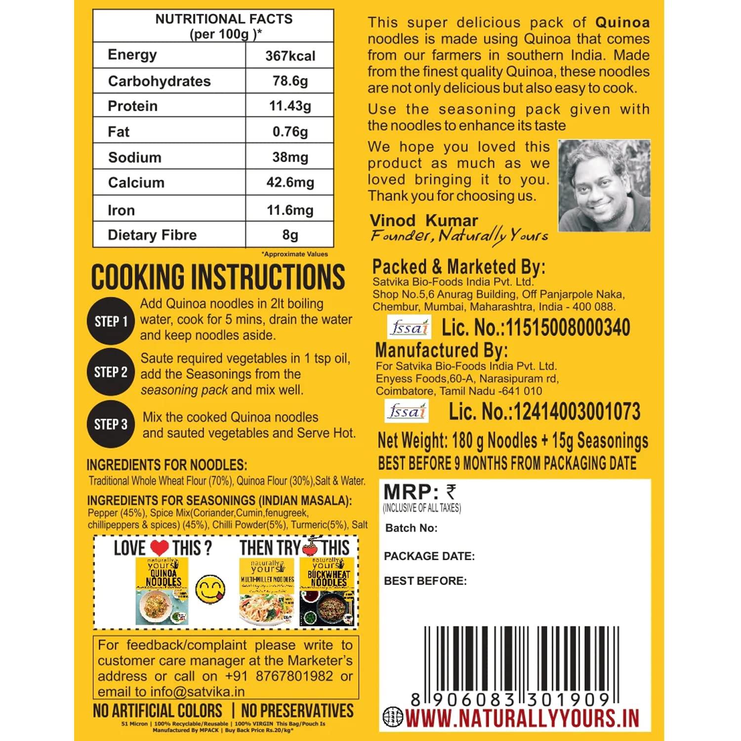 naturally yours Multi millet & Quinoa Noodles combo