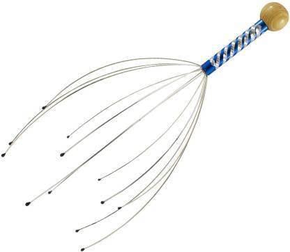 AGLOR AGLOR Metal, Rubber Hand Held Scalp Head Massager Stress Relief Massager (Silver)