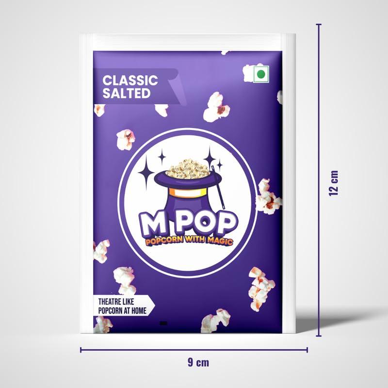 M POP M POP Classic Salted Instant Popcorn with Magic | Theatre Like Popcorn at Home (70g, Pack of 10)