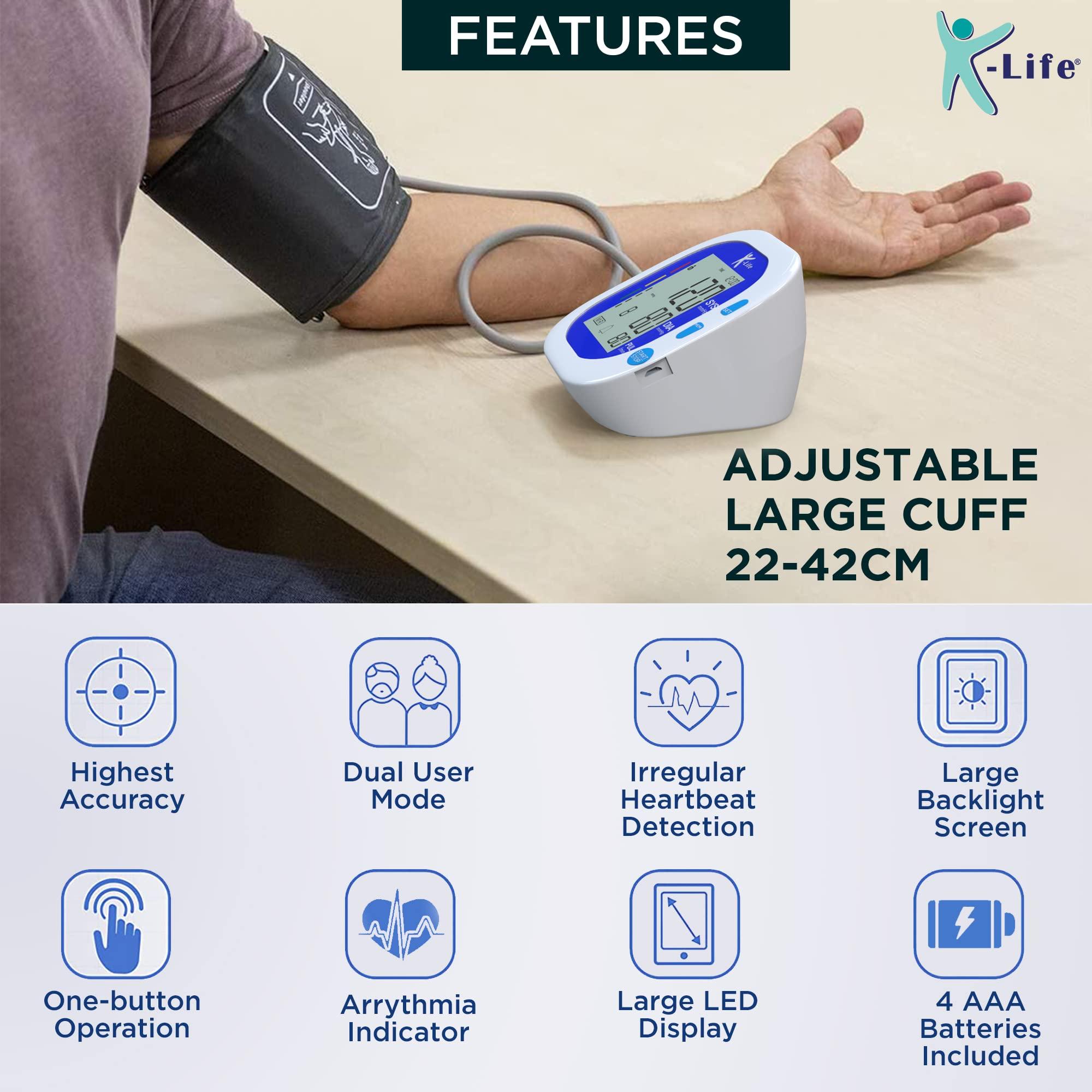 K-Life K-Life Model BPM-104 Fully Automatic Digital Electronic Blood Pressure Checking Monitor, BP Moniter - White