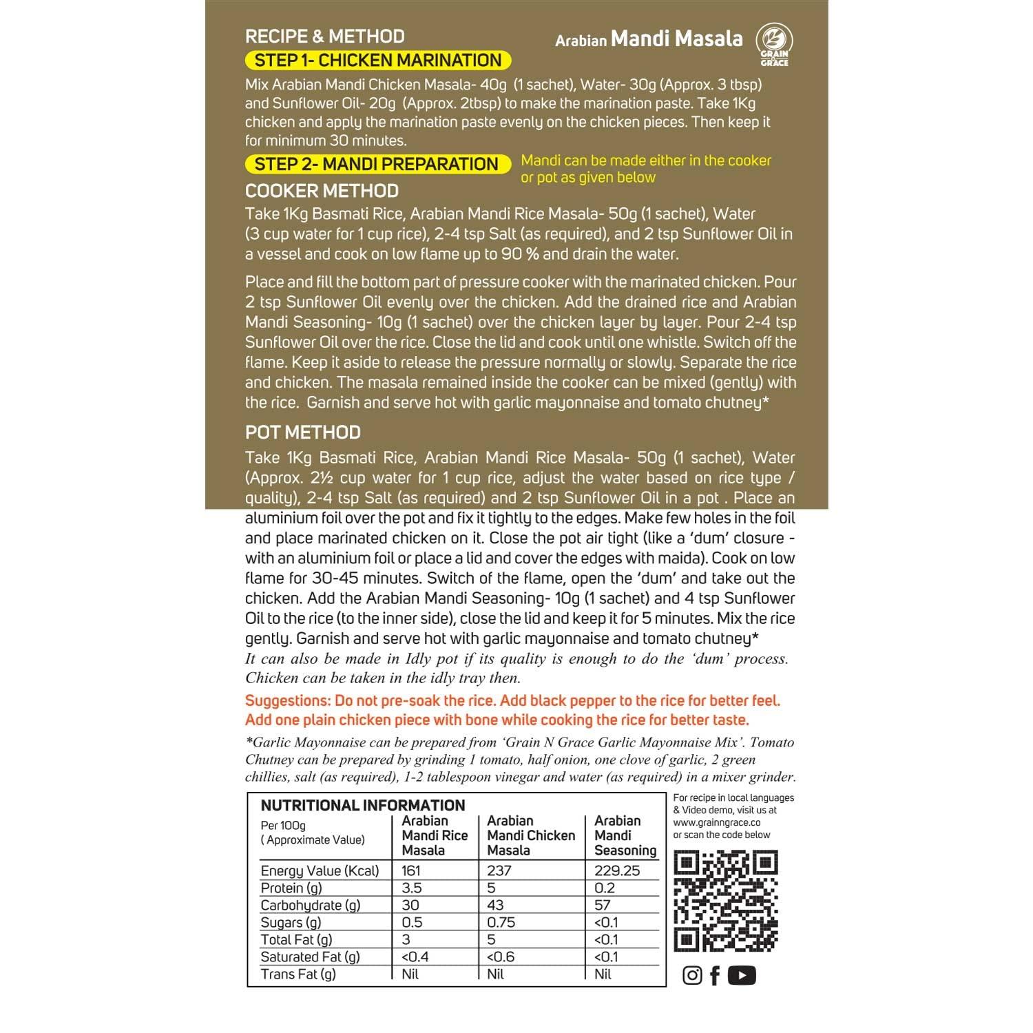 Grain N Grace Grain n Grace Arabian Mandi Masala (100g)