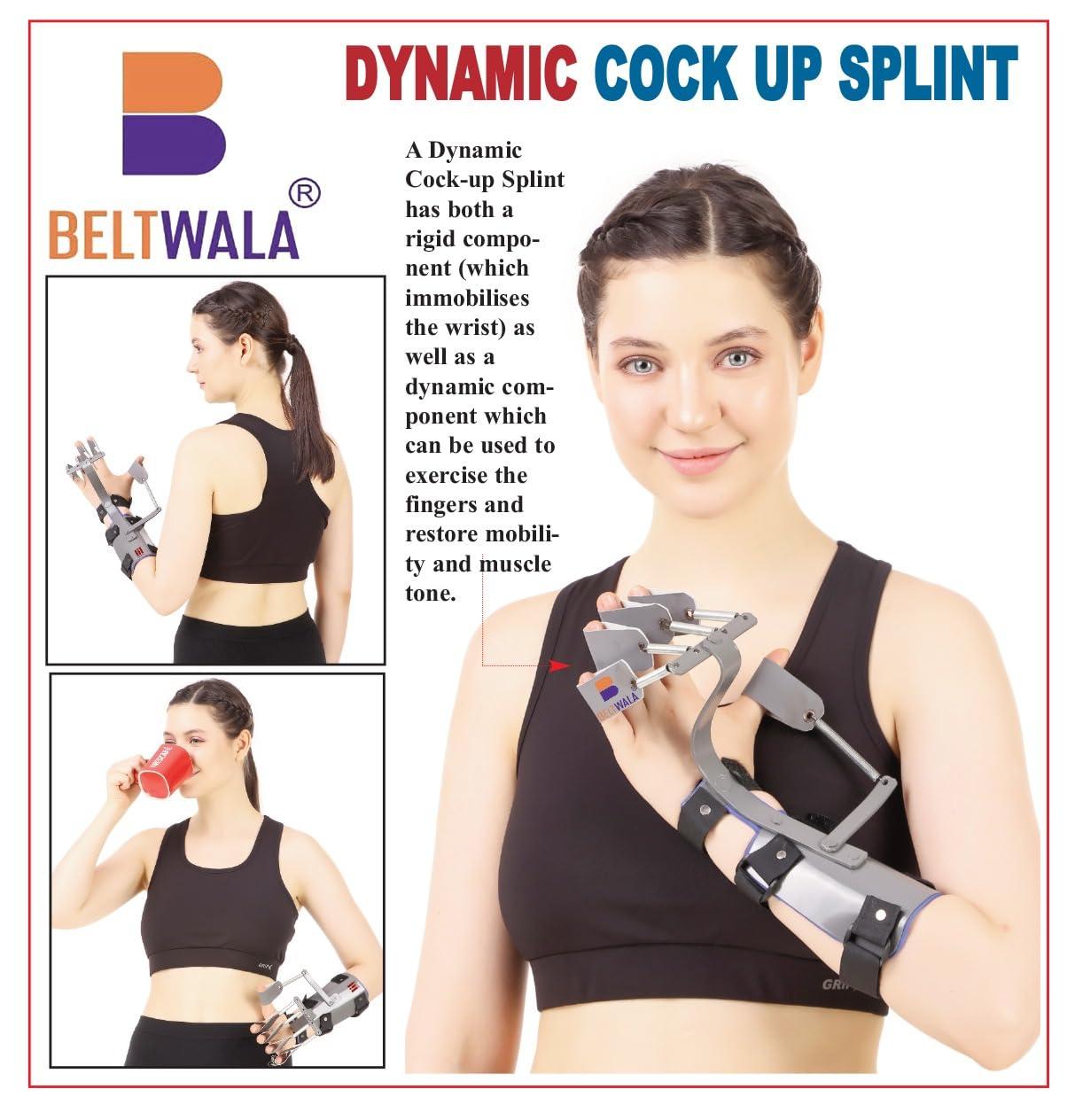 BELTWALA BELTWALA Aluminium Dynamic Cock Up Splint For Carpal_Tunnel_Syndrome With Finger Extension Assist(Right Hand),Free Size