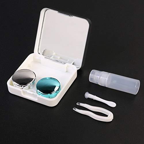 Geekmonkey Geekmonkey Eyekan Travel Contact Lens Case Box with Mirror (Silver)