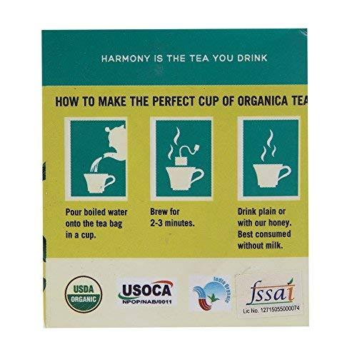 Organica Organica Cardamom Green Tea Elaichi Chai 25 Tea Bags