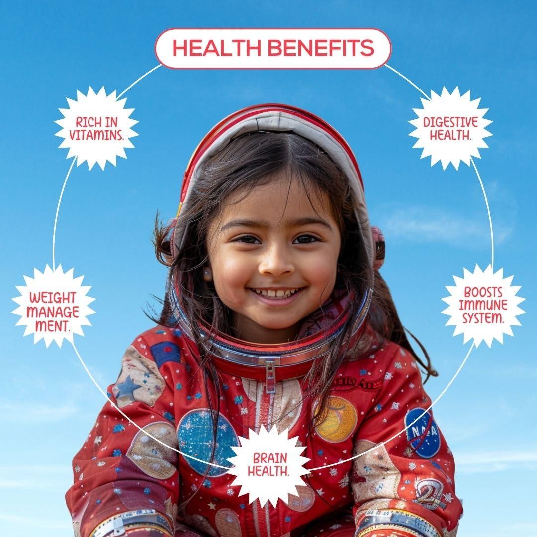 Moon Moon Freeze Dried Guava | No Preservatives, No Added Sugar, Healthy Dried Fruit | 100% Natural, Vegan, Gluten Free Snack for Kids and Adults | 16 g Pouch (Pack of 1)