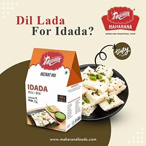 MAHARANA Maharana Gujrati Khatta idada- Made with Softest and Spongiest White Steamed Dhokla Or Idada Taste of Spicy & Tangy Snacks Hot Along with Green Chutney Escorted by As Breakfast. (10)