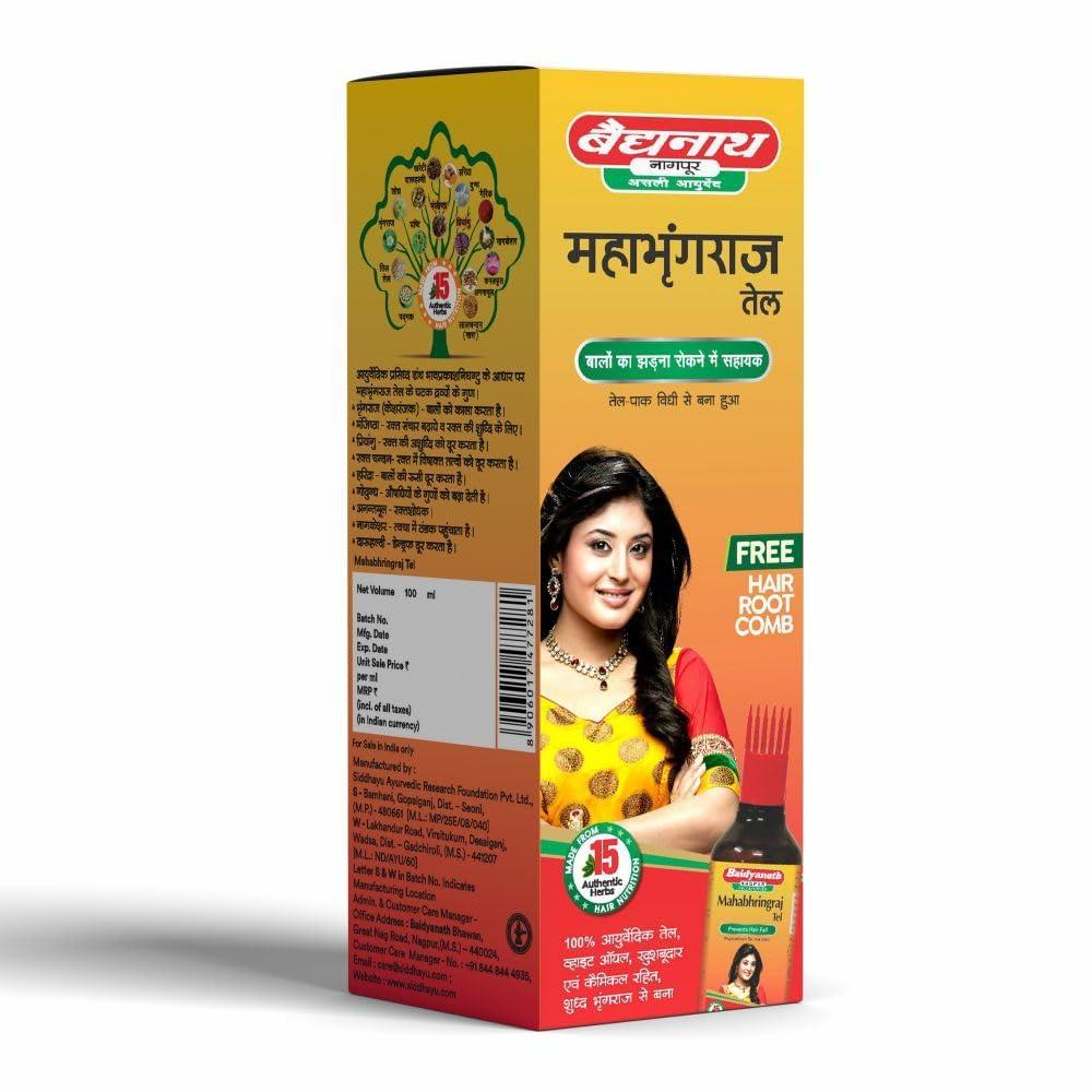 Baidyanath Baidyanath Bhringrajasava 450 Ml Syrup & Mahabhringraj Tel 100 Ml