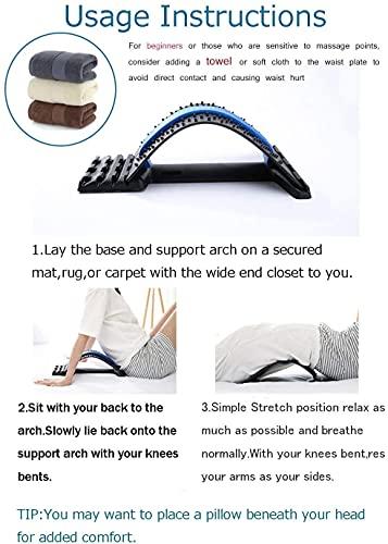 Kixre Kixre Back Stretcher for Pain Relief,Magnetic Therapy Spinal Trainer,Backright Lumbar,Back Arch Stretcher,Multi-Level Stretching Device,Spine Deck Stretching Treatment,Herniated Disc,Spine Deck