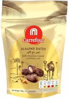Generic Carrefour Almond Dates Coated With Milk Chocolate 100g