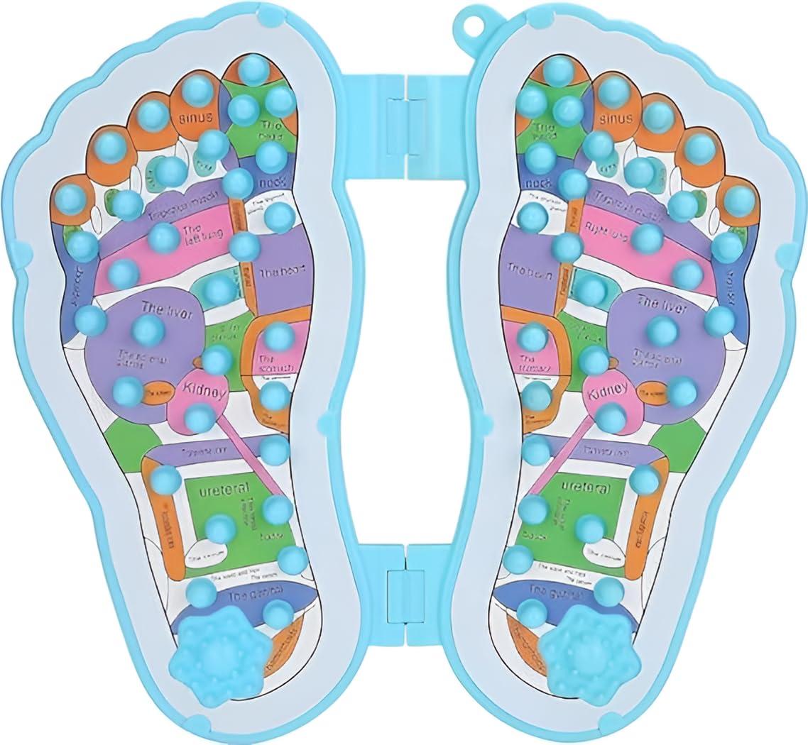 Gyanadh Gyanadh Acupressure Massager Foot Pad Mat Relaxation Reflexology Fatigue Pain Relieve Folding Spa Pressure Points Men Women Health Care Tool Leg Therapy [29x32x3 CM]
