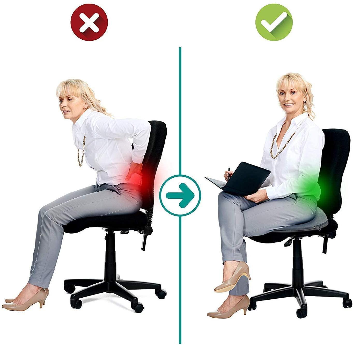 RENEWA Renewa Donut Pillow Use for Piles Tailbone Pain Orthopedic Coccyx Seat Cushion Piles Pillow for Haemorrhoid Pain Relief for Piles Coccyx Sciatica Fistula Prostate Post Natal PU Foam Black