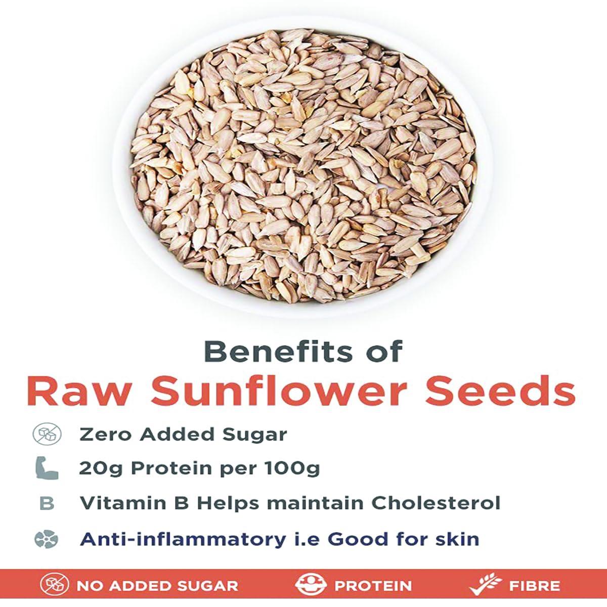 Avenn Avenn Organic Sunflower Seeds Without Shell | Dry Seed for Eating | Premium Raw Healthy Snack for Skin | Rich In Protein & Vitamin E Superfood | Diet Food (300 GM)
