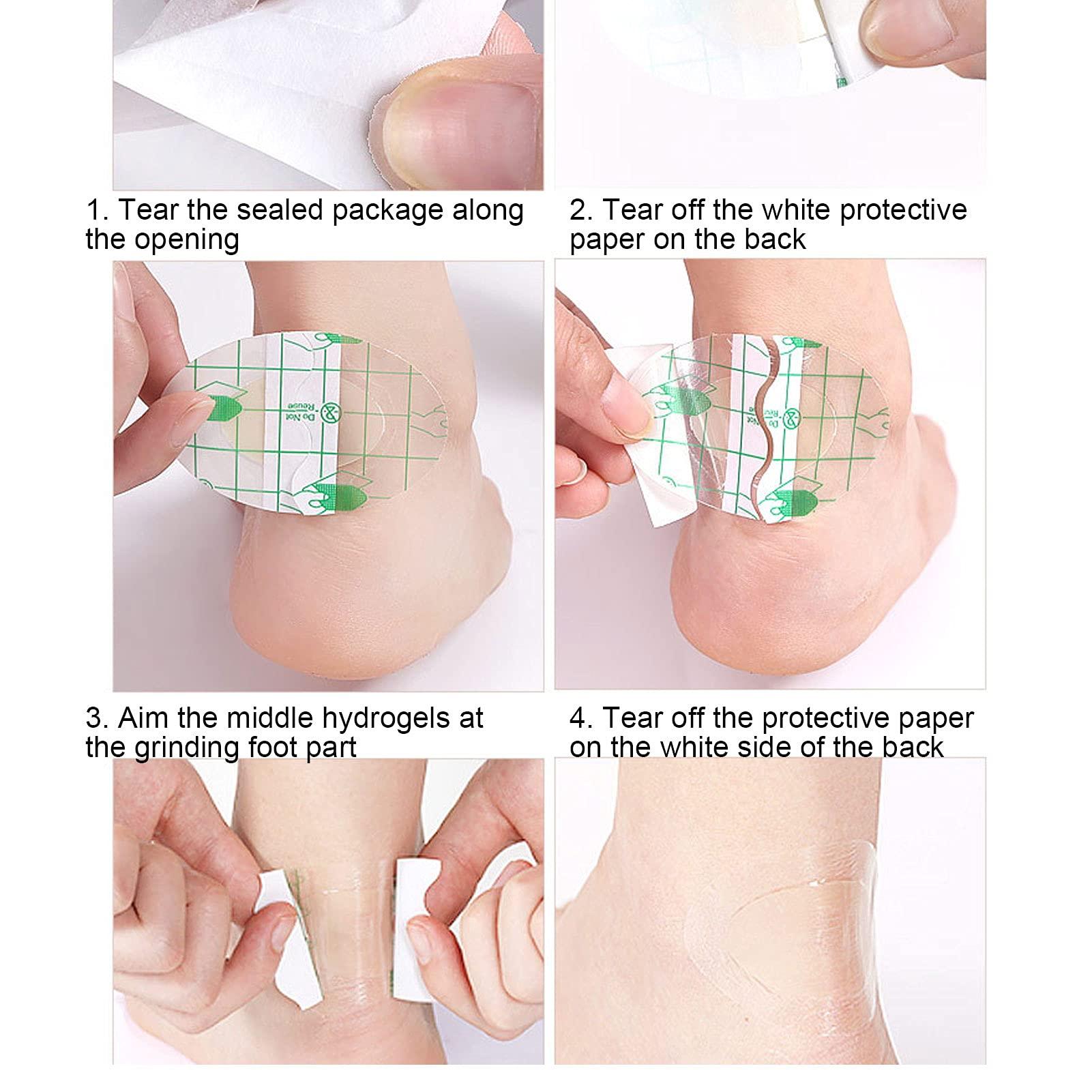 cigemay Blister Pads, Waterproof Heel Blister Prevention Bandage Comfortable for Heel