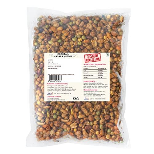 Delight Foods Delight Foods Cocktail Masala Nut Mix 800g Healthy Groundnut Oil Fried Namkeen, Indian Snacks, No Preservatives