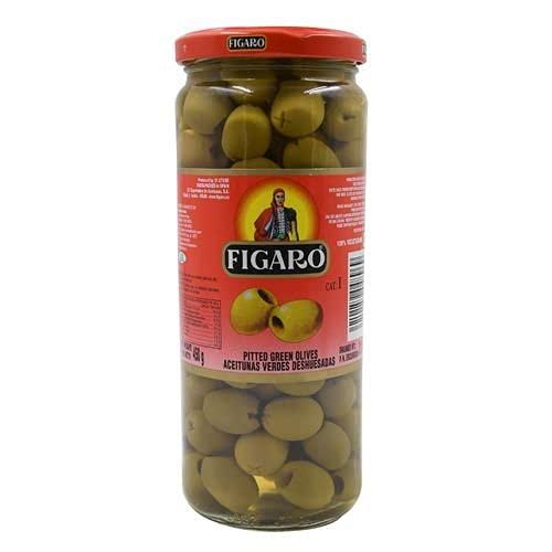 FIGARO Figaro Pitted Green Olives, 14.82 oz / 420 g, 2 Pack