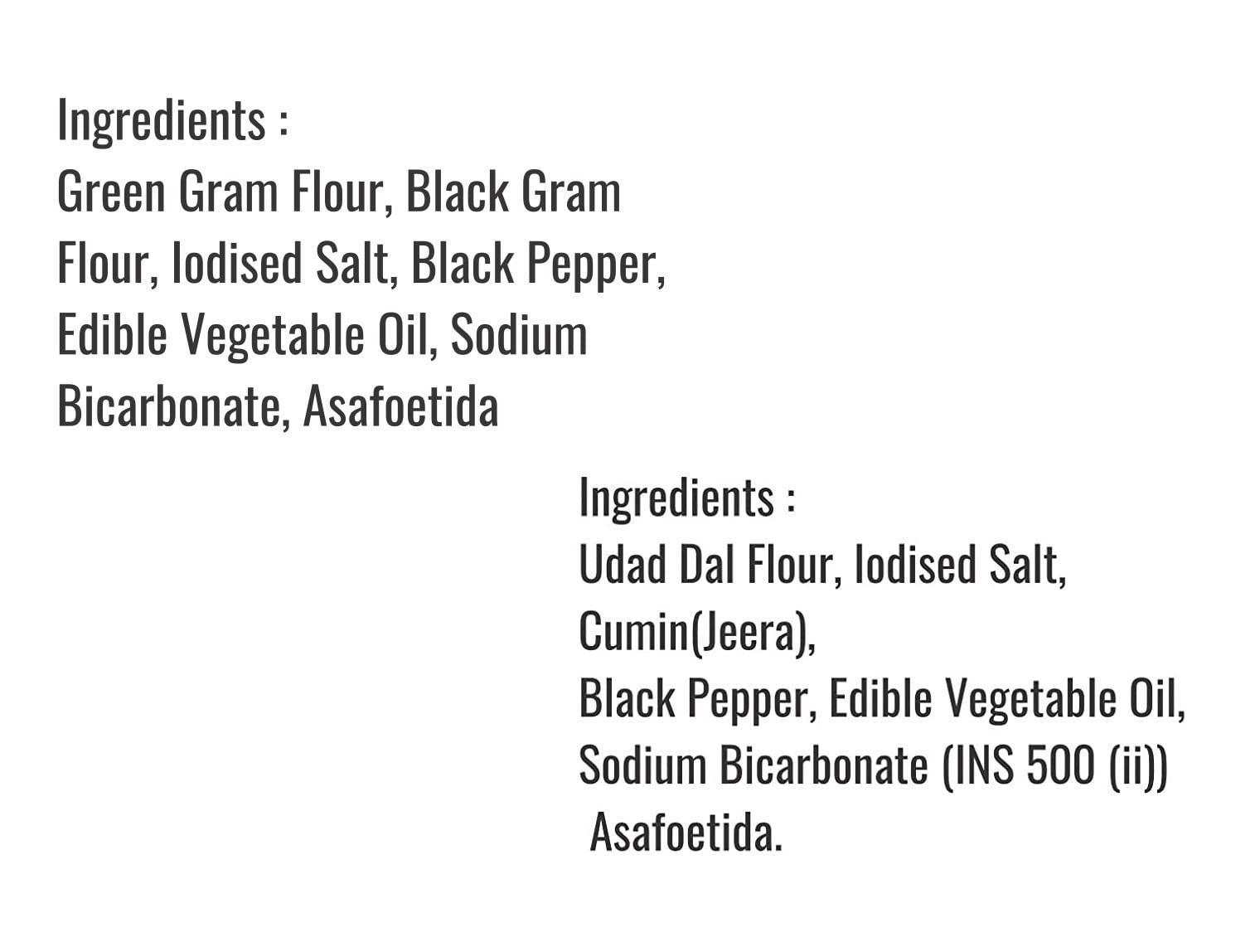 Balasa Balasa Chorafali + Mathiya + Fafda Papad 600 Gms - COMBO (Pack of 3) Indian Snack Papad/Pappadam/Appalam