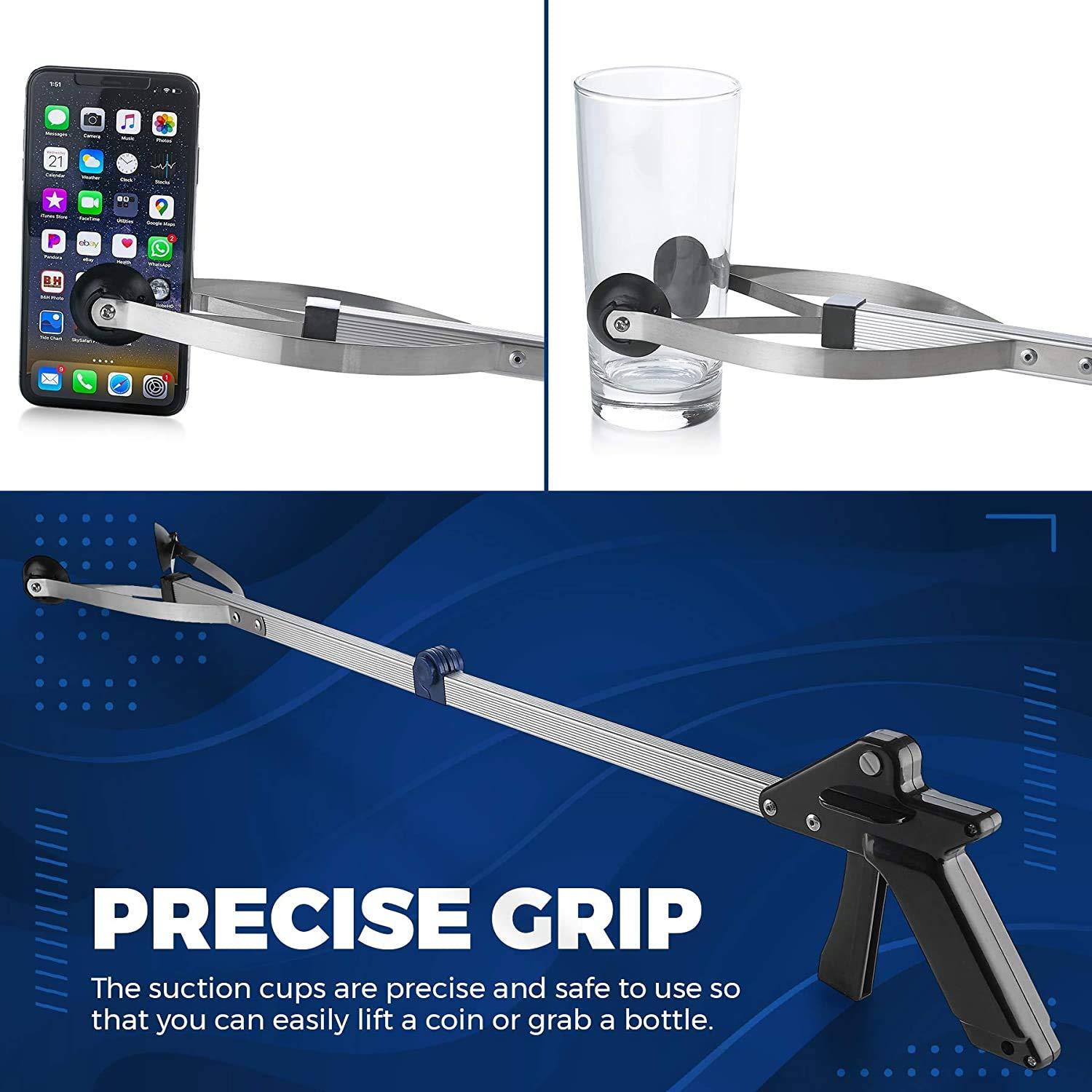 MEDca MEDca Reacher Grabber Tool - Gripping Device - Lightweight Durable Folding Claw Extends Arm Reach To 32 Inches Ideal Indoor And Outdoor Reaching Trash Grabber Picker Upper Tool