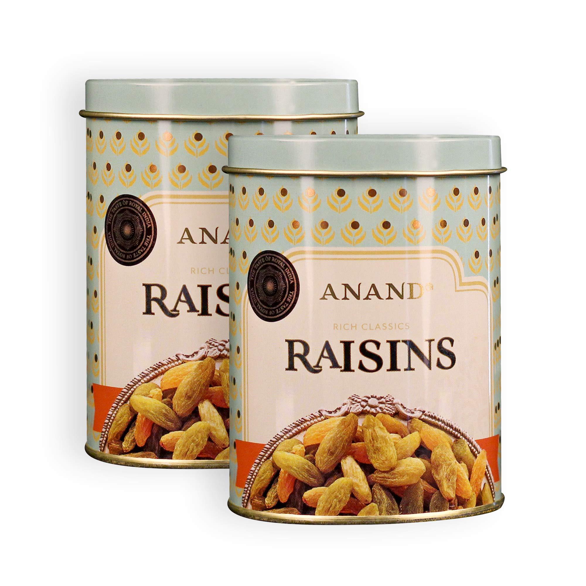 Anand Enterprises Anand Indian Raisins, 200g (Pack of 2) Tin