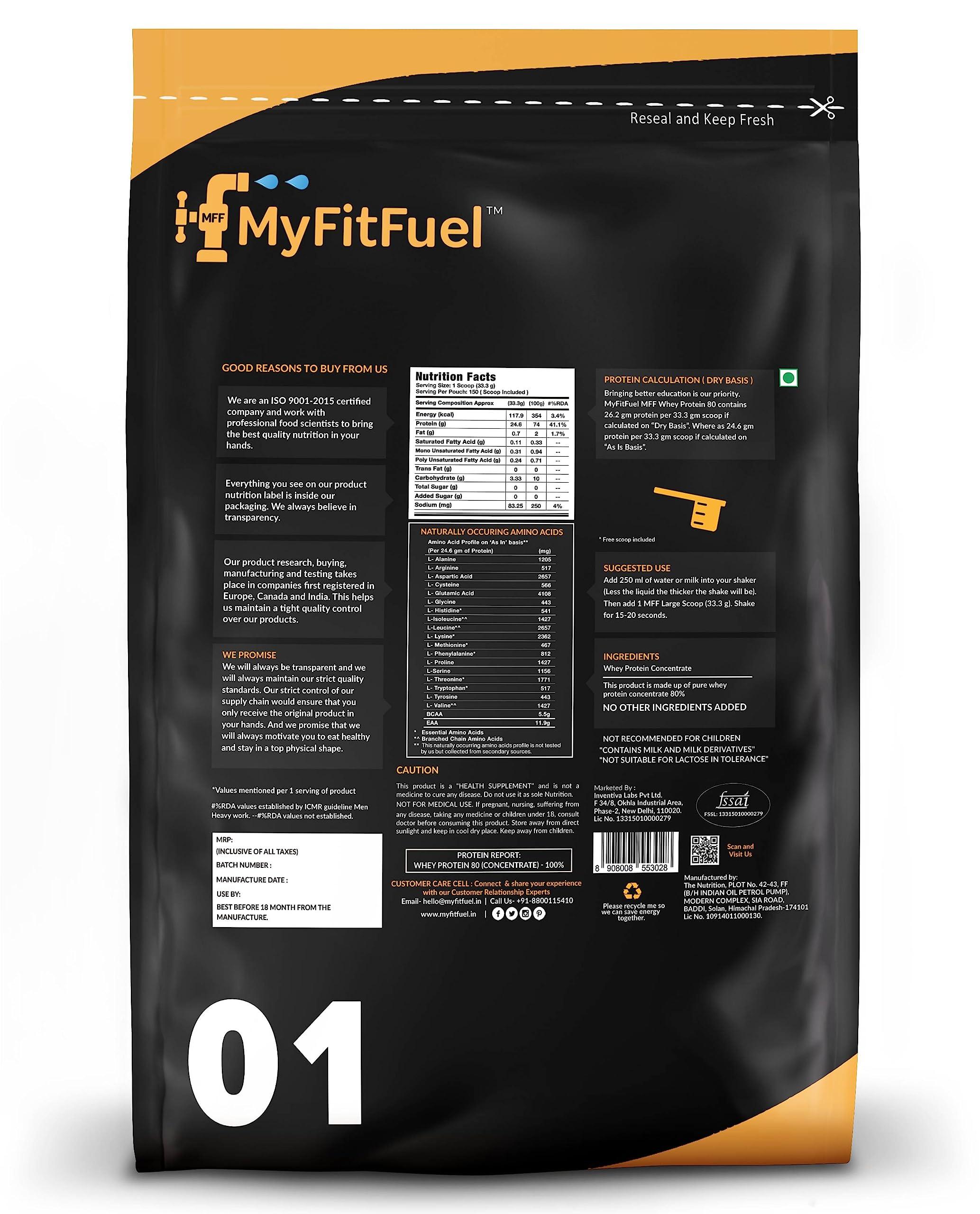 MyFitFuel MyFitFuel Hydrolyzed Whey Protein Powder | 1 Kg, 30 Servings (Unflavoured) | Pre Digested Protein