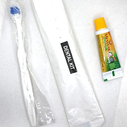 Krafty Kustomz Krafty Kustomz Dental Kit Hotel Accessories, Guest House Kit Dental Kit (1 Toothbrush & 1 Toothpaste 10g) Pack 25 (75)