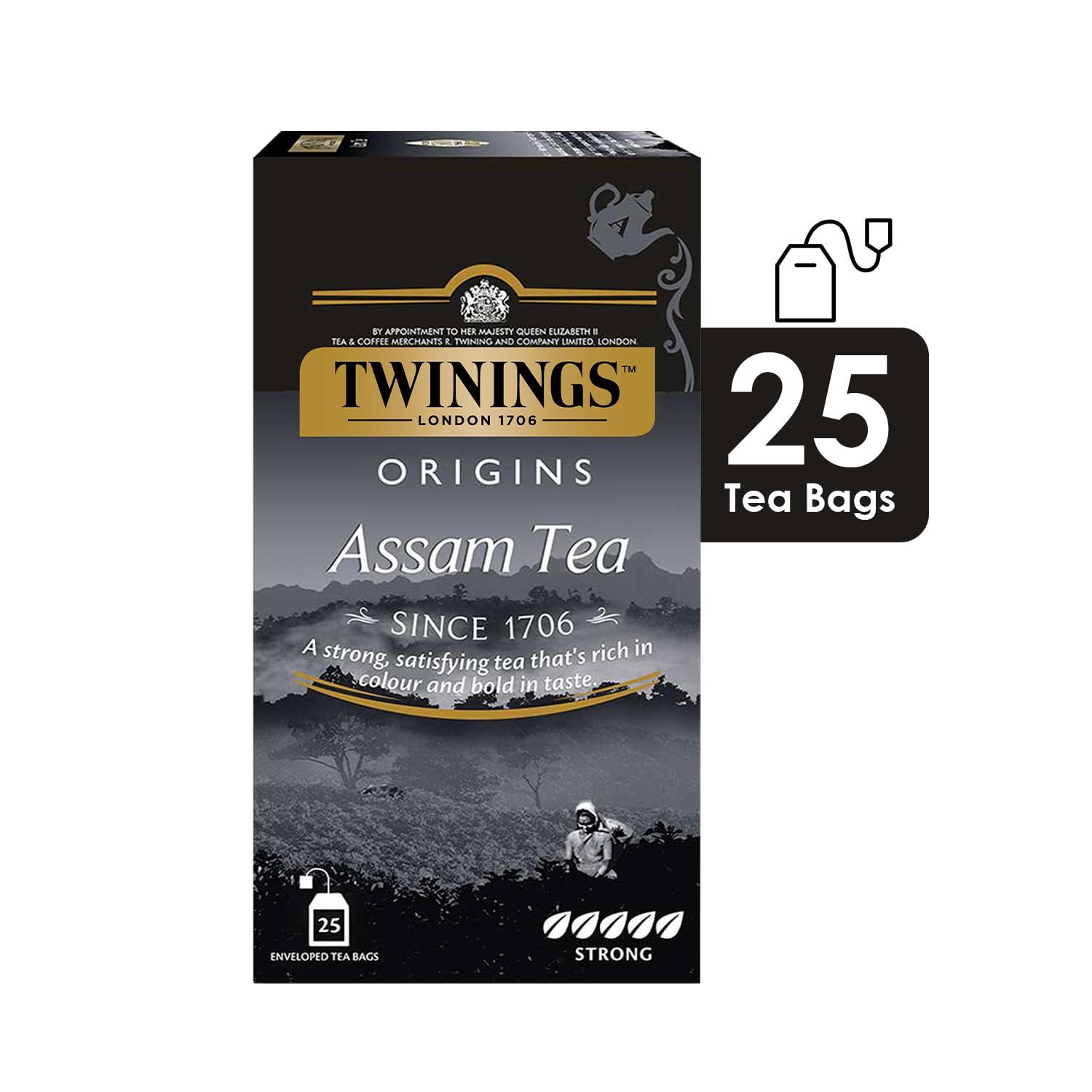 Twinings Twinings Assam Tea, 25 Teabags, Premium Black Tea, Origins, Strong, Full-Bodied and Robust Flavour,50 Grams